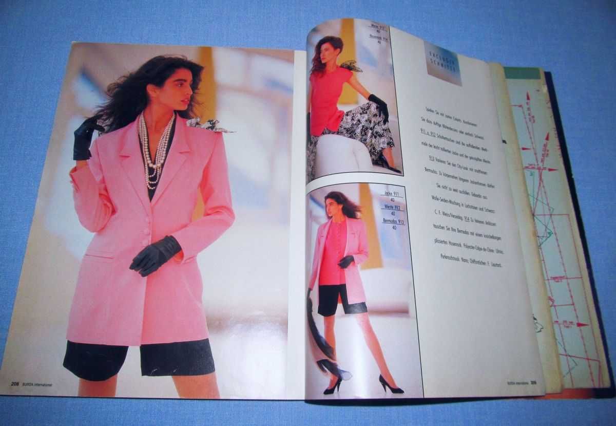 Burda International Wiosna 1989 moda szycie wykroje