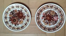 Patery ręcznie malowane Fajans Janpol Koło 19 cm 2 sztuki