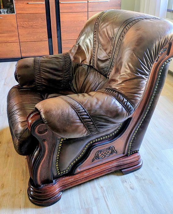 Zestaw mebli holenderskich 3,2,1 plus puf