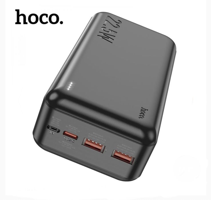 Повербанк 30000 Hoco J101B 22.5w 5А power bank зарядка смартфон роутер