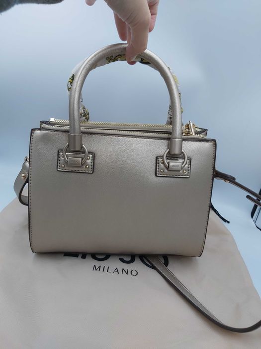 Torebka LIU JO beżowa kuferek torba koktajlowa nude jasna