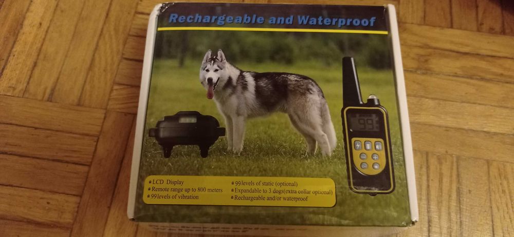 Obroża treningowa dla 2 psów . zasięg 800 metrów. Nowa