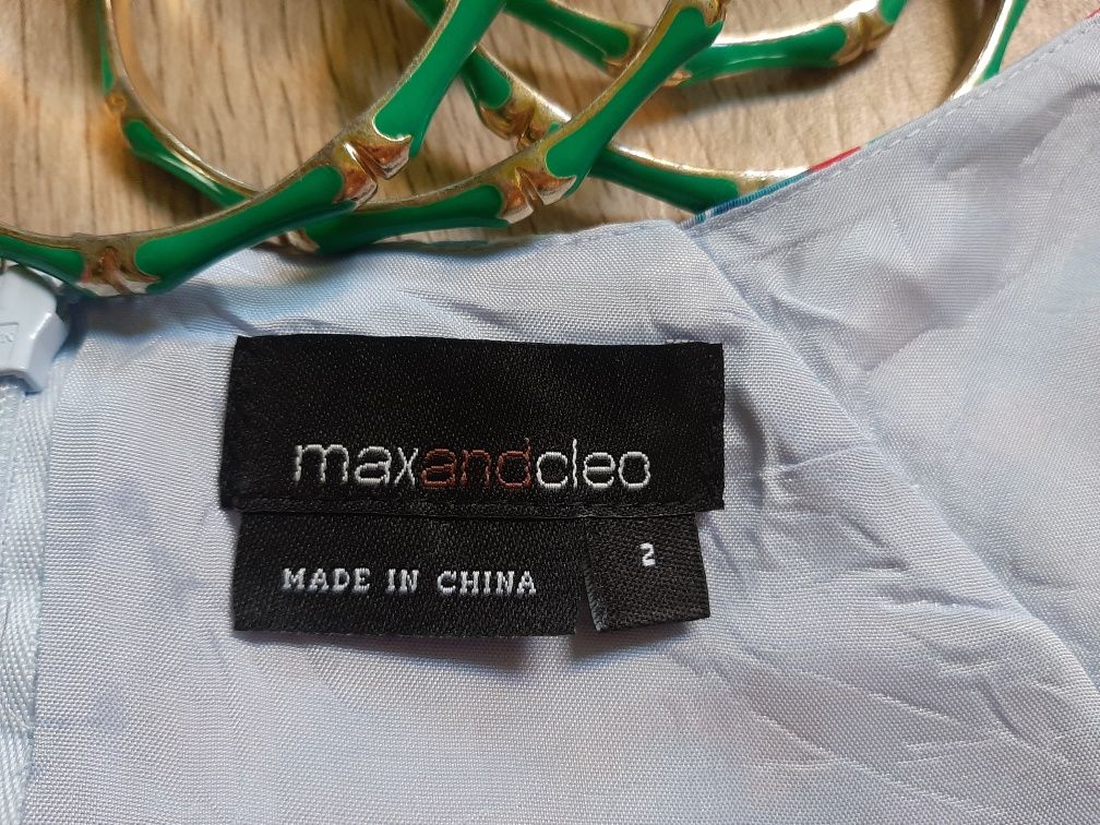 Letnia sukienka Max & Cleo, rozm.36, bawełna w kolorowe bąbelki