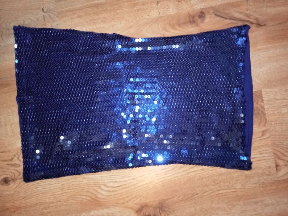 NOWA damska bluzka w cekiny, wieczorowa odkryte ramiona.