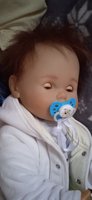 Unikat !Duża śliczna lalka 70 cm. Typ reborn .Sygnowana.