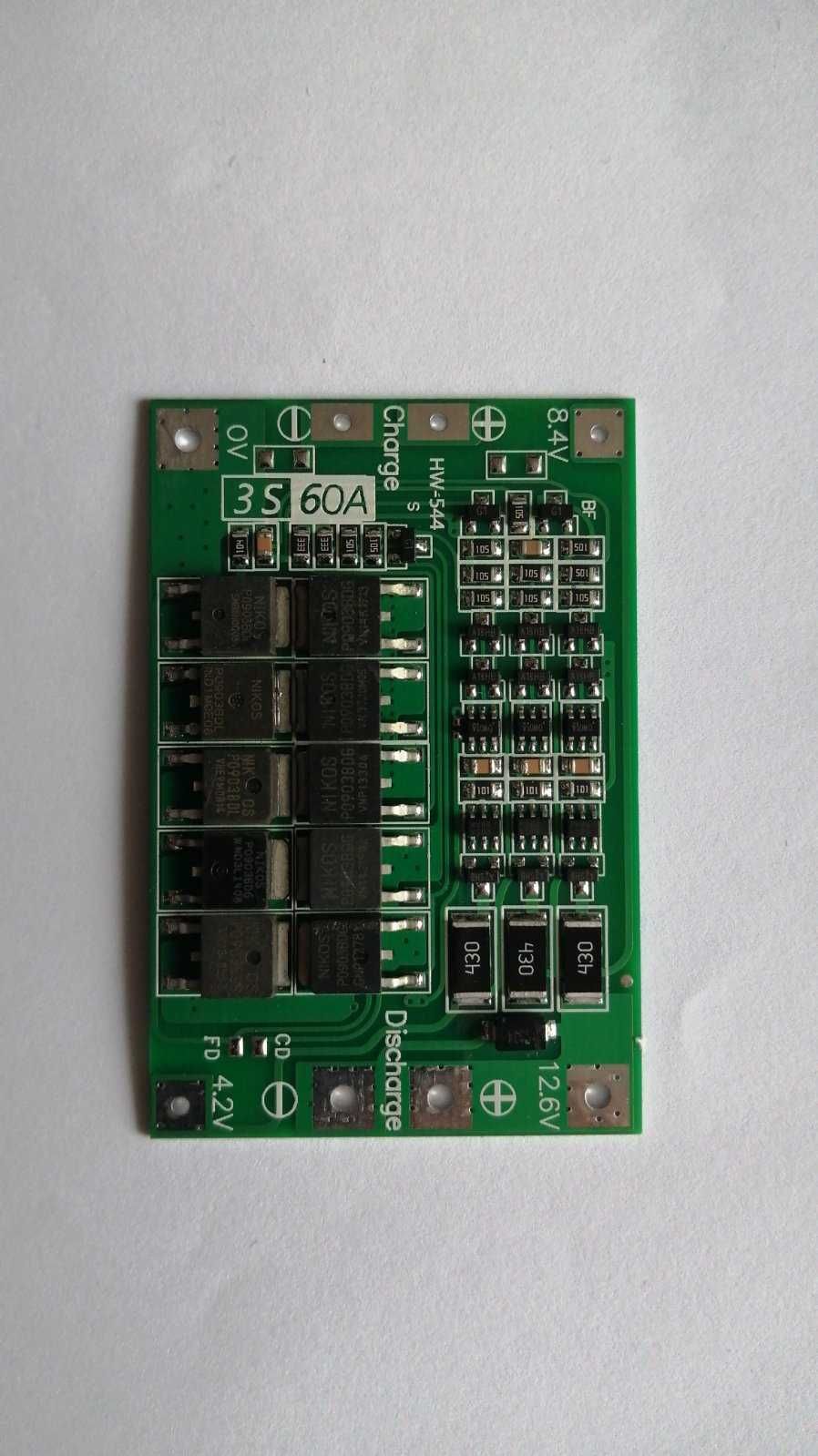 Плата защиты BMS 3S 60A контроллер заряда/разряда с балансом