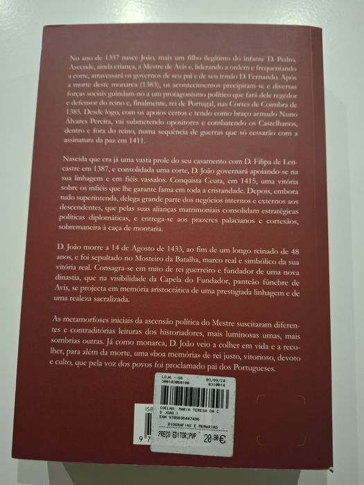 Livros de História D. João I e D. Pedro I