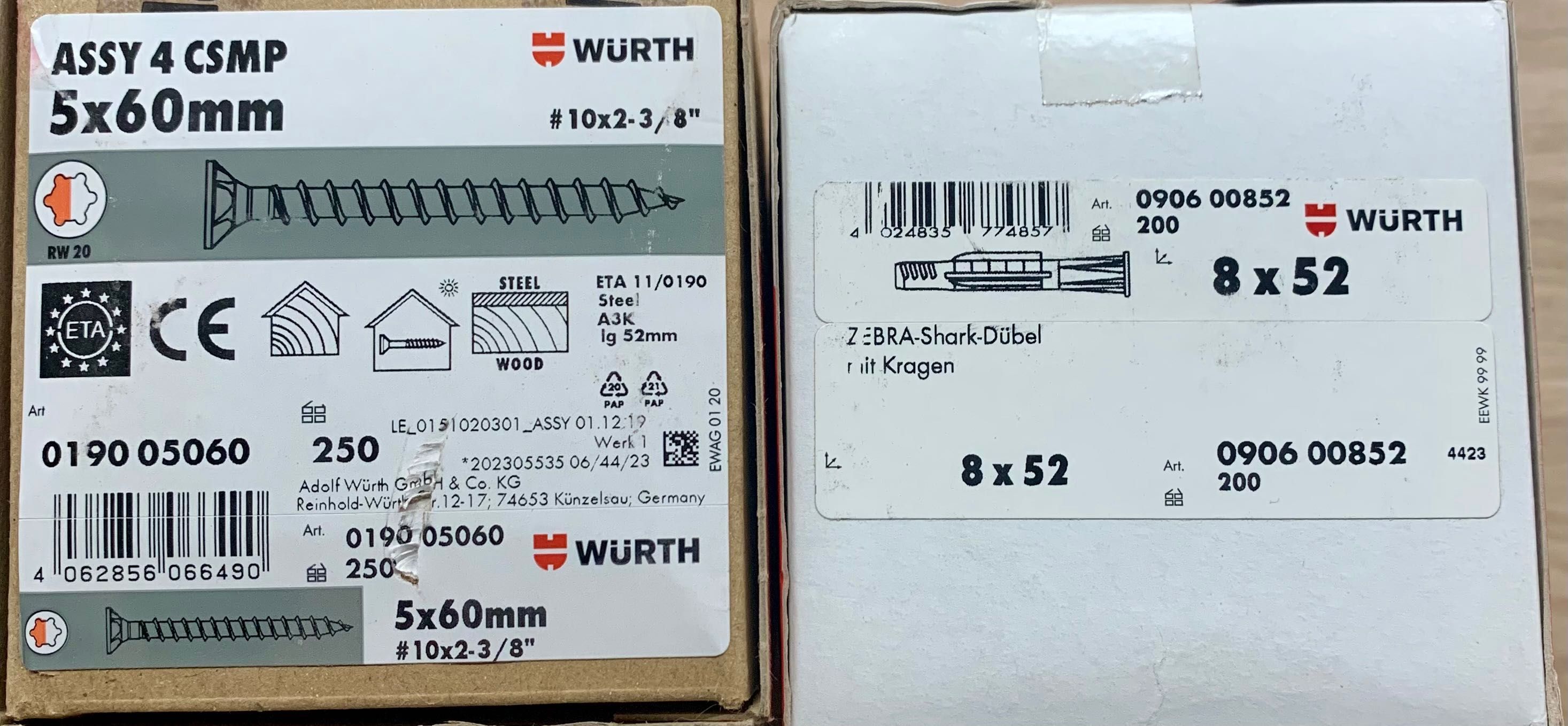 WURTH kotwa+wkręt