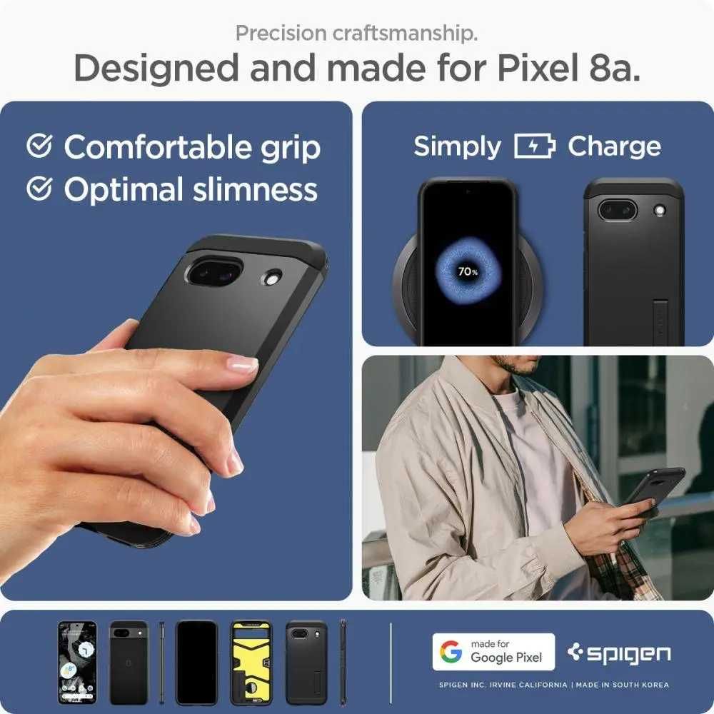 Чехол Spigen Tough Armor для Google Pixel 8a Black