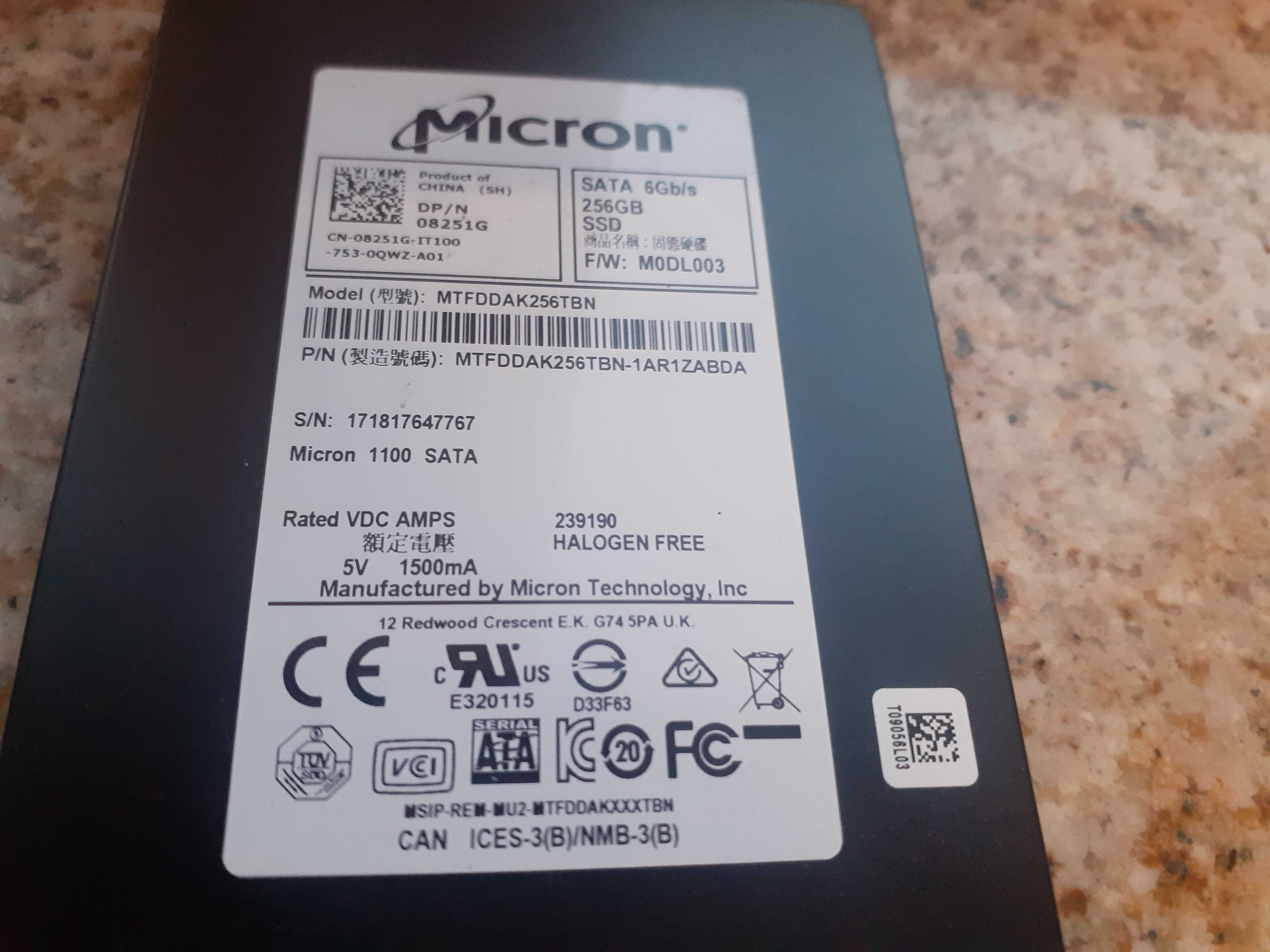 Dysk SSD Micron 1100, 256 Gb sata 3 (3)