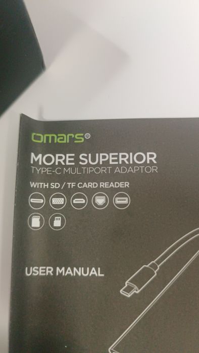 Hub-C  Omars Mais superior tipo-c com leitor de cartão Sd HDMI rj45