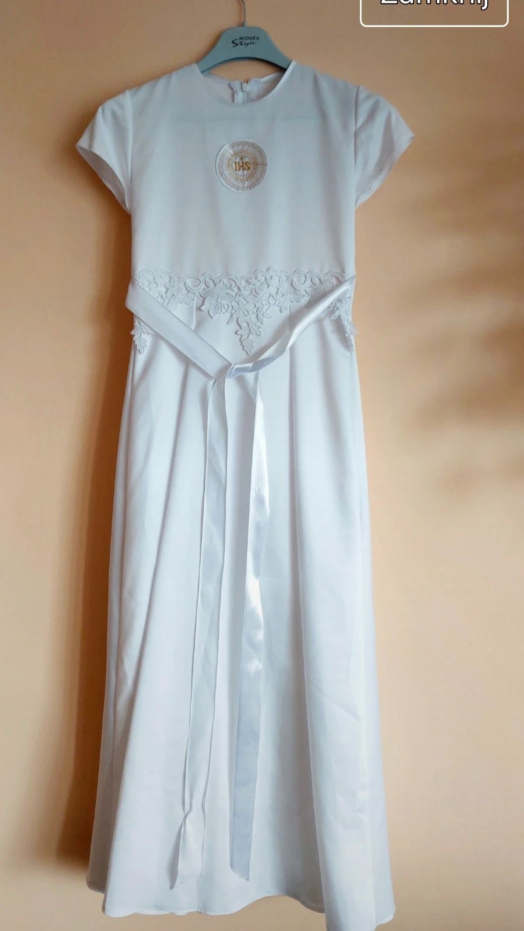 Sukienka komunijna z bolerkiem na 10 l (140cm)