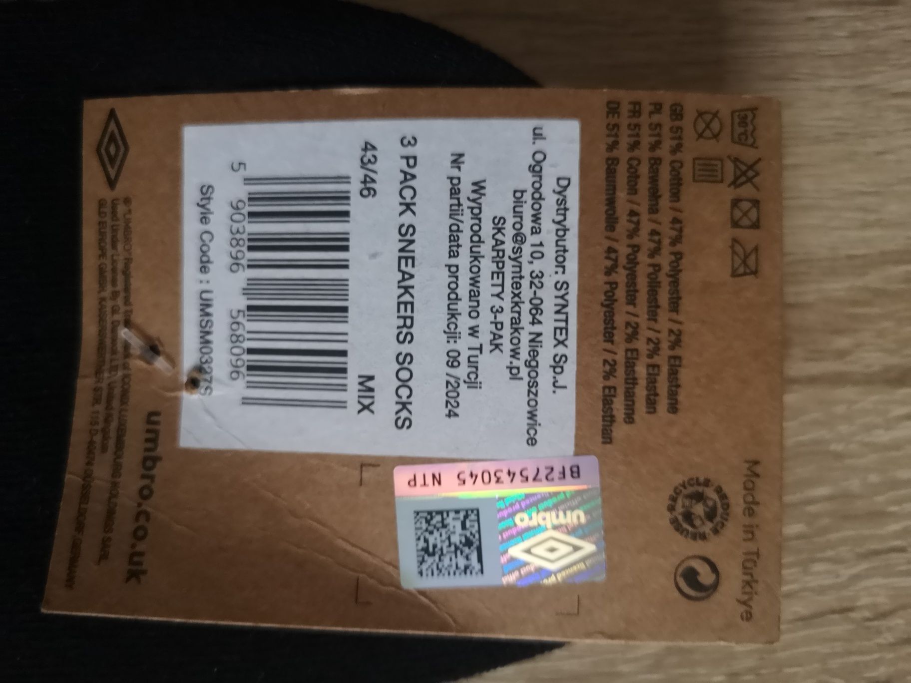 Skarpety męskie UMBRO 43/46