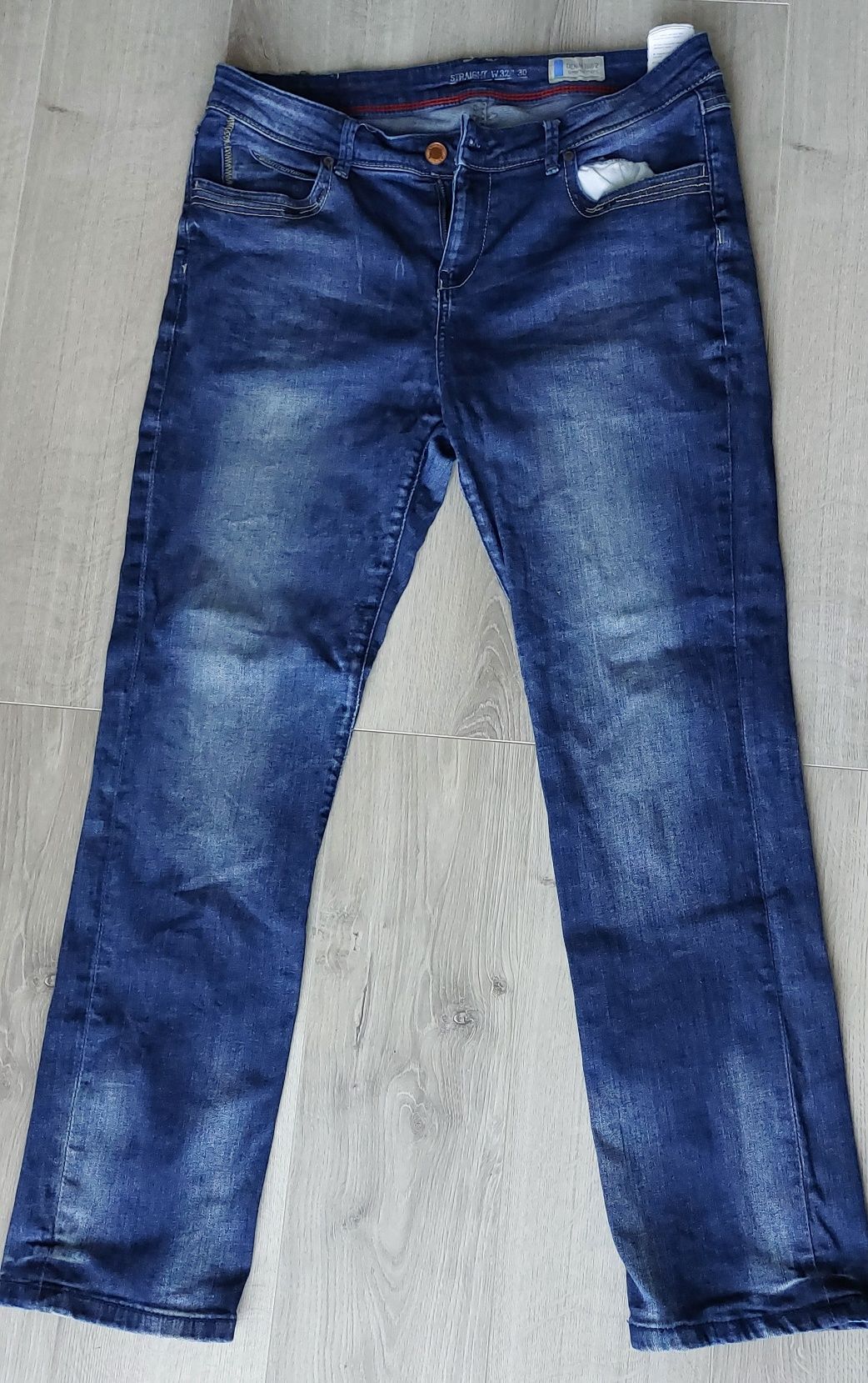 Niebieskie spodnie męskie dżinsowe marki DENIM1982 stan bardzo dobry
