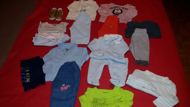 Lote de 16 peças roupa de bebé 3-6 meses/também vendo à peça