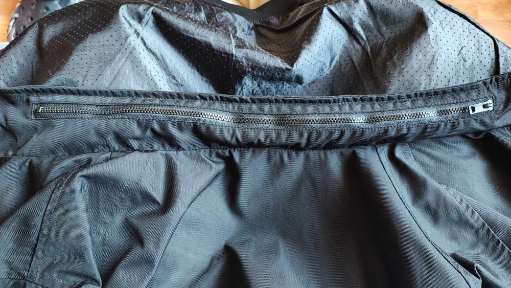 Kurtka, męska, czarna, przeciwdeszczowa, kaptur w stójce, XXL