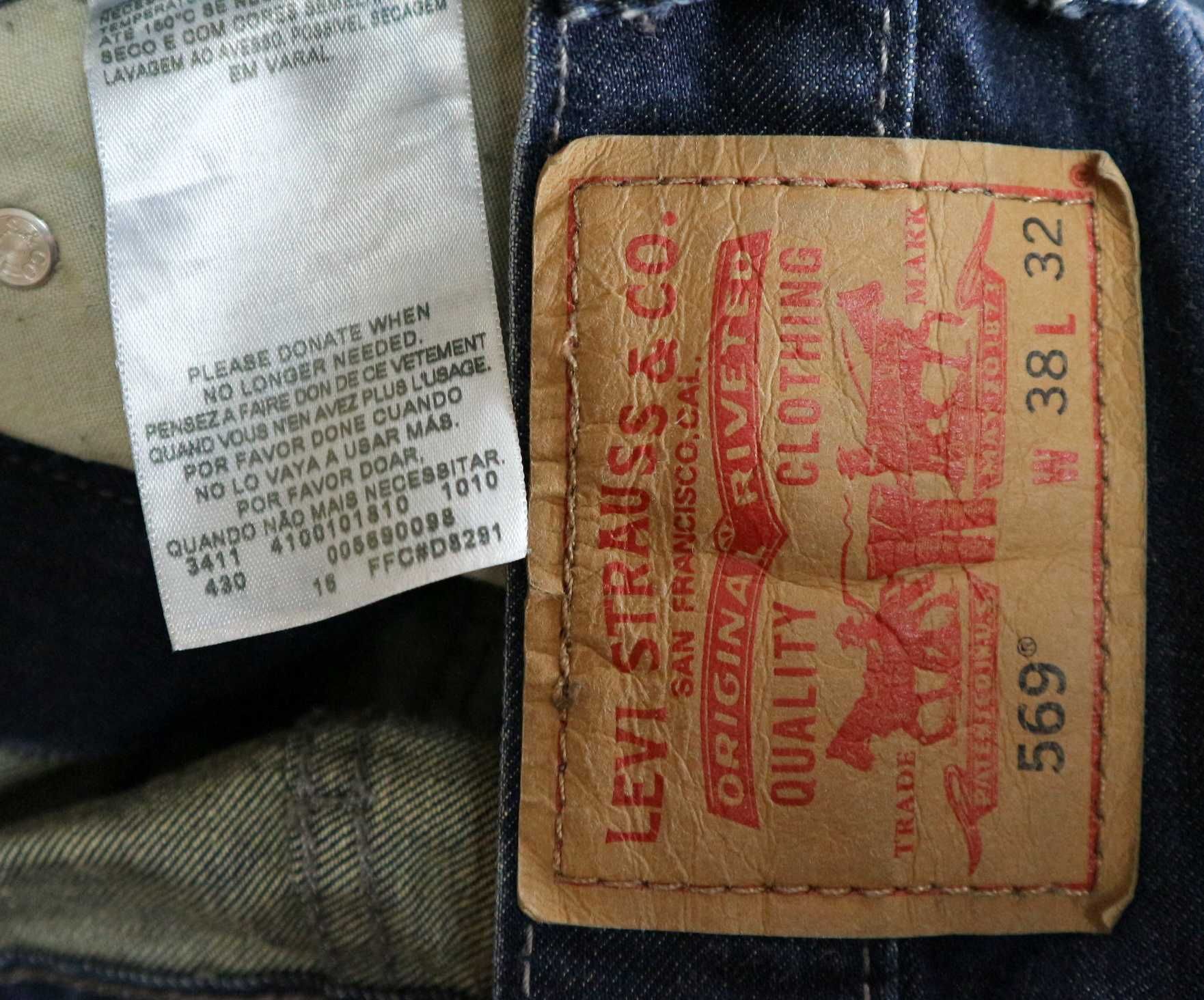 Levis 569 Loose Straight spodnie jeansy W38 L32 pas 2 x 52 cm