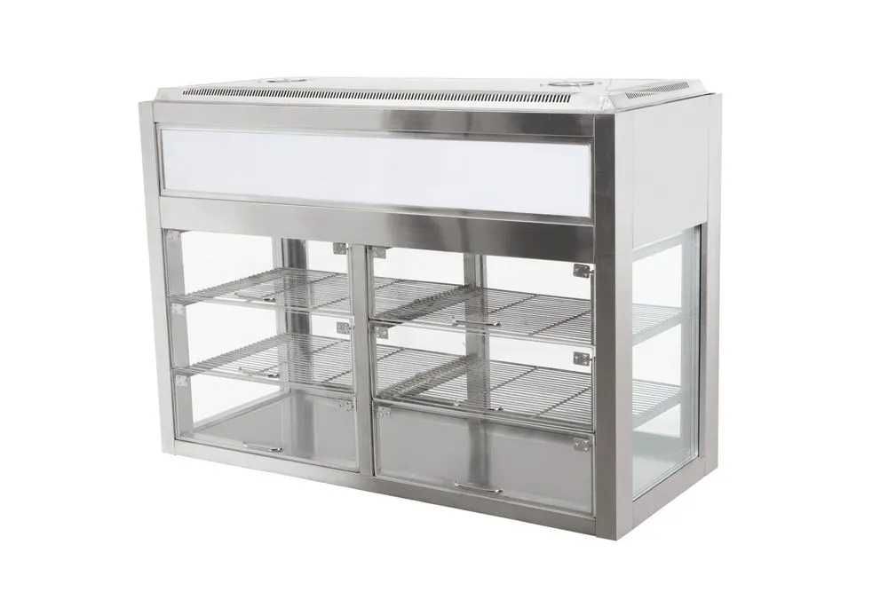 De 1300 por 750 despachar novo, Vitrine Inox de sobremesa para cafe e