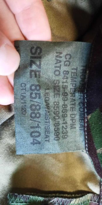 Spodnie Armia Brytyjska DPM Temperate 85/88/104 pas 88 Nowe