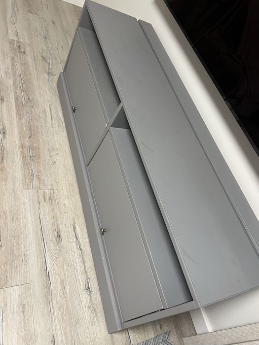 Komplet Kredens Havsta ikea + szafka Tv szare