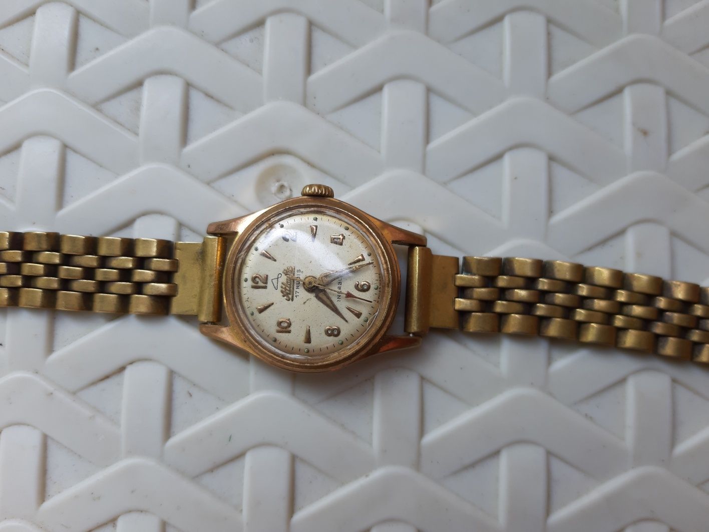 Atlantic zegarek 17rubis damski antyk Swiss złoty piękny unikat