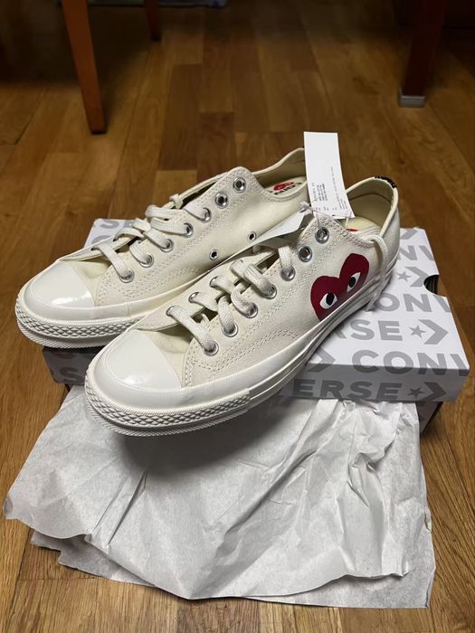 Ténis Converse x Comme des Garçons PLAY Chuck 70 - Branco