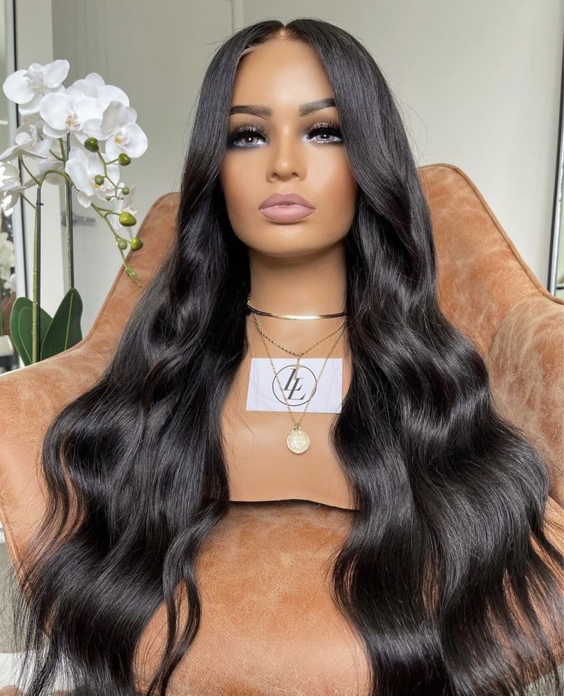 nowa naturalna peruka lace front 100% ludzki wlos na co dzien