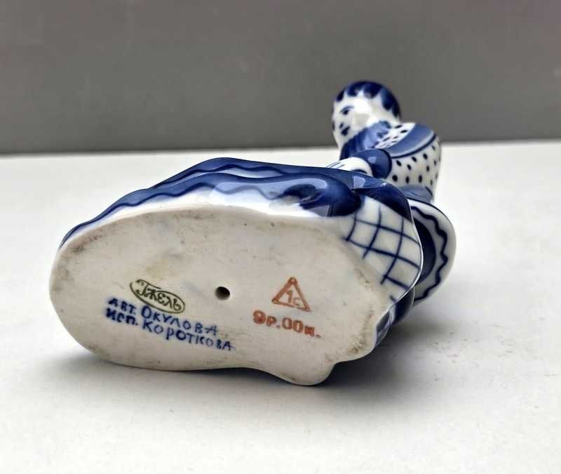 Gżel figurka porcelanowa Rybak i złota rybka