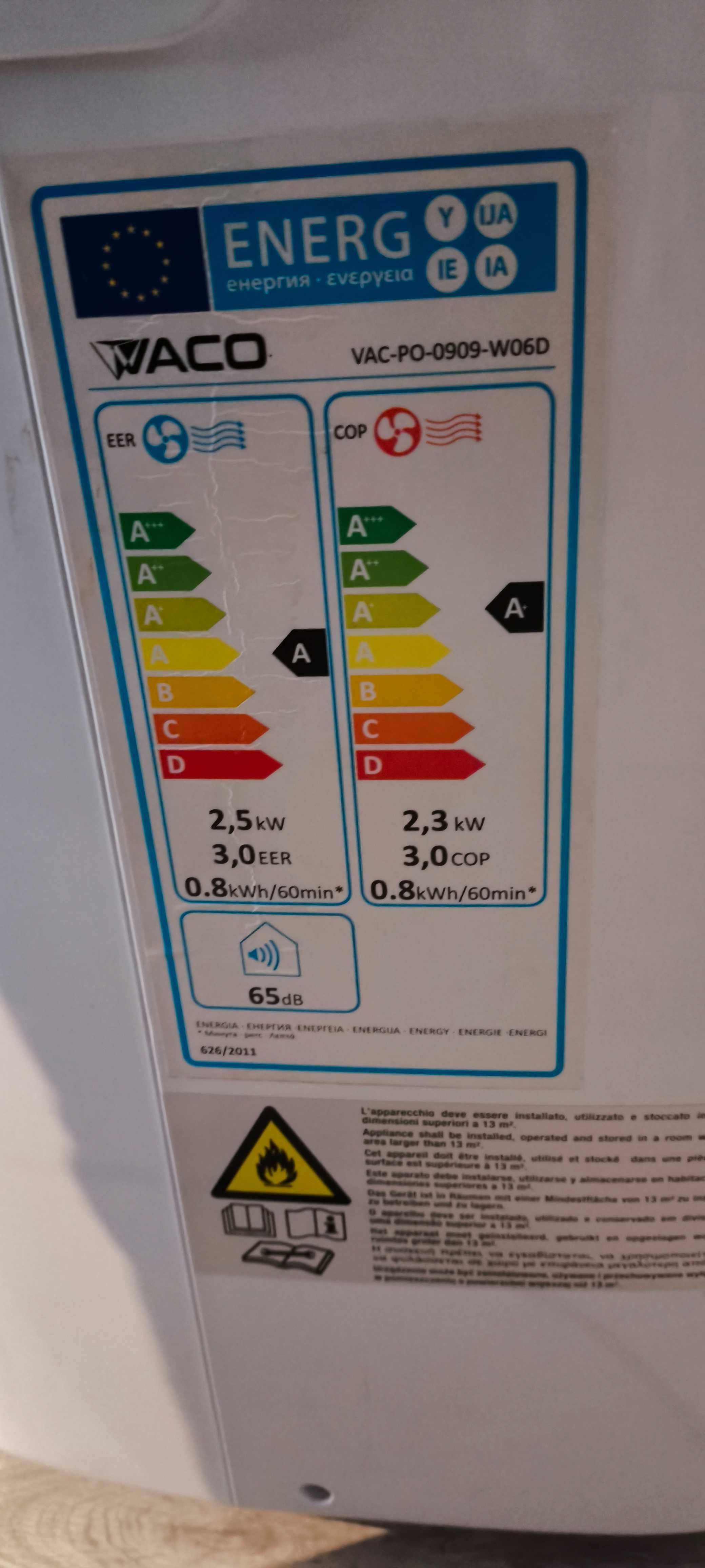 Klimatyzator przenośny VACO Arrifana VAC0909W z Wi-Fi (4 tryby pracy)