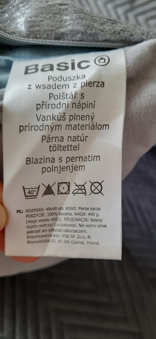 Poszewki z poduszkami
