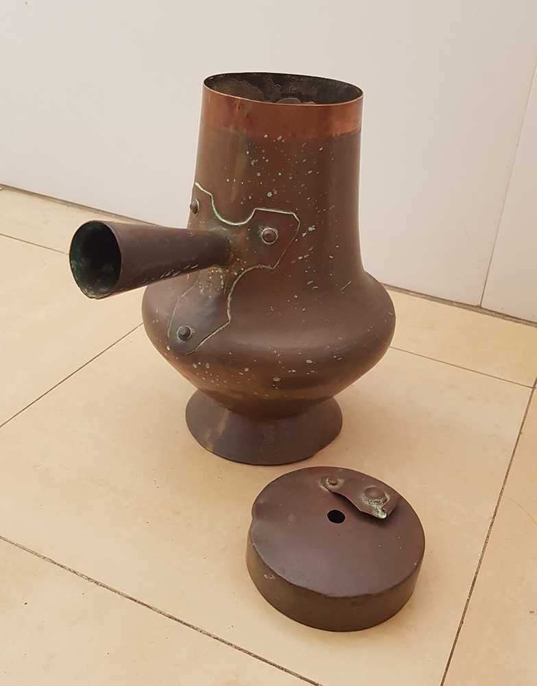 Chaleira / Chocolateira / Cafeteira em bronze/latão início século XX