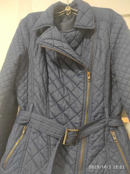 Куртка "косуха" стьобана з пояском