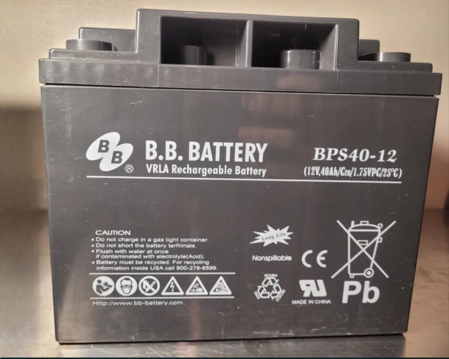 B.B. Battery BP40-12 тяговый акб для ибп котла бесперебойника