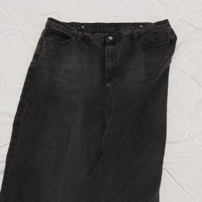 Широкі джинси темно сірого кольору розмір розмір ХХЛ