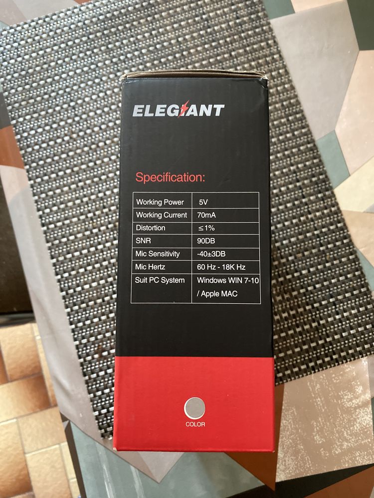 Microfone Condensador USB Elegiant EGM-04