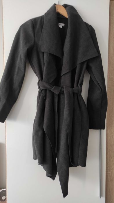 Plaszcz krótki grafitowy