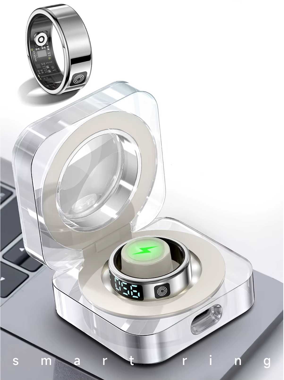 Розумна каблучка (смарт кольцо) Smart ring із зарядним боксом