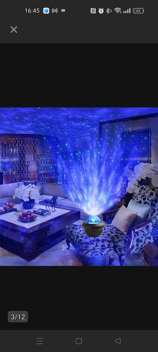 Projektor Gwiazd Rzutnik MARKOWY dla Dzieci Na Imprezy Lampka Nocna