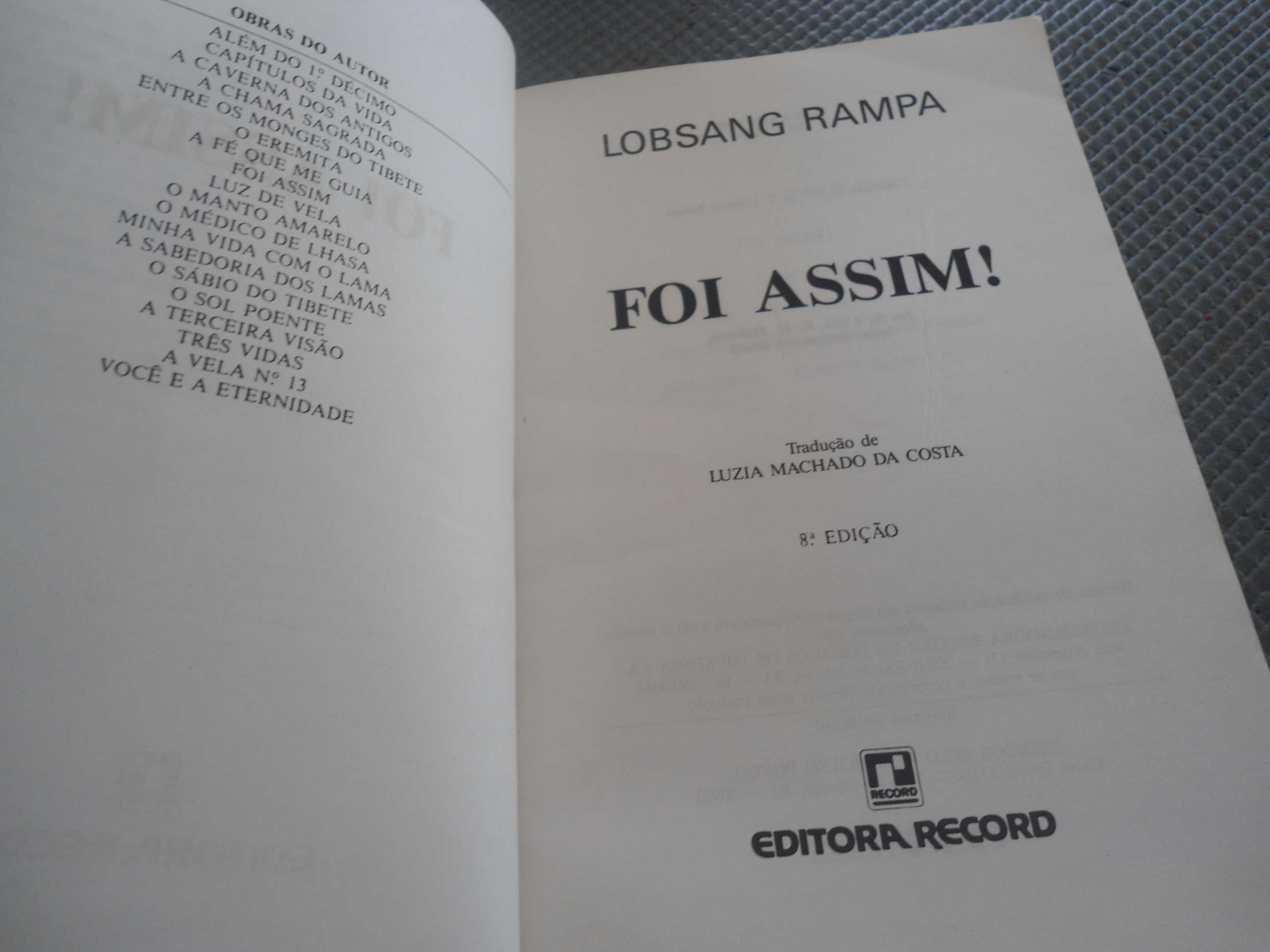 Foi Assim-A obra definitiva de Lobsang rampa