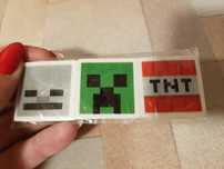 Резинки, ластик, стирачка Minecraft, Primark Майнкрафт 3х3 см 3 шт