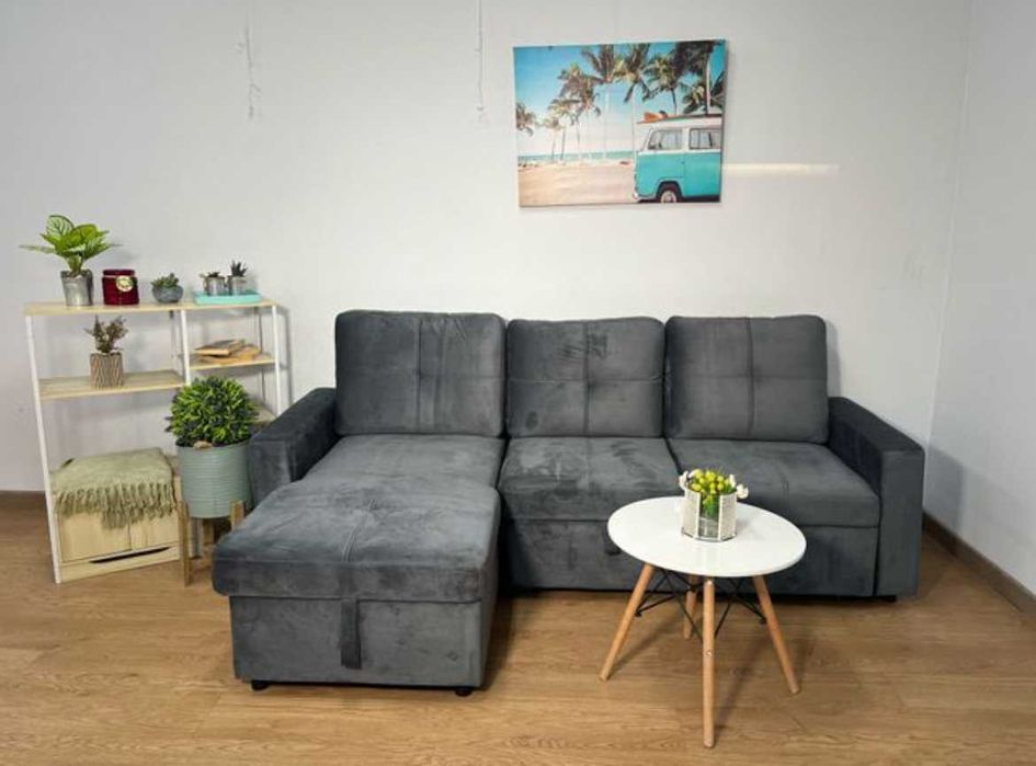Muito barato Novo sofa cama reversivel  cinza ENVIO GRATUITO