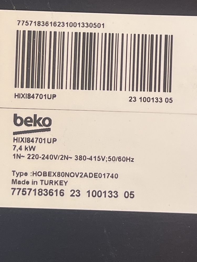Płyta indukcyjna , Wysoki Model !Beko HIXI84701UP