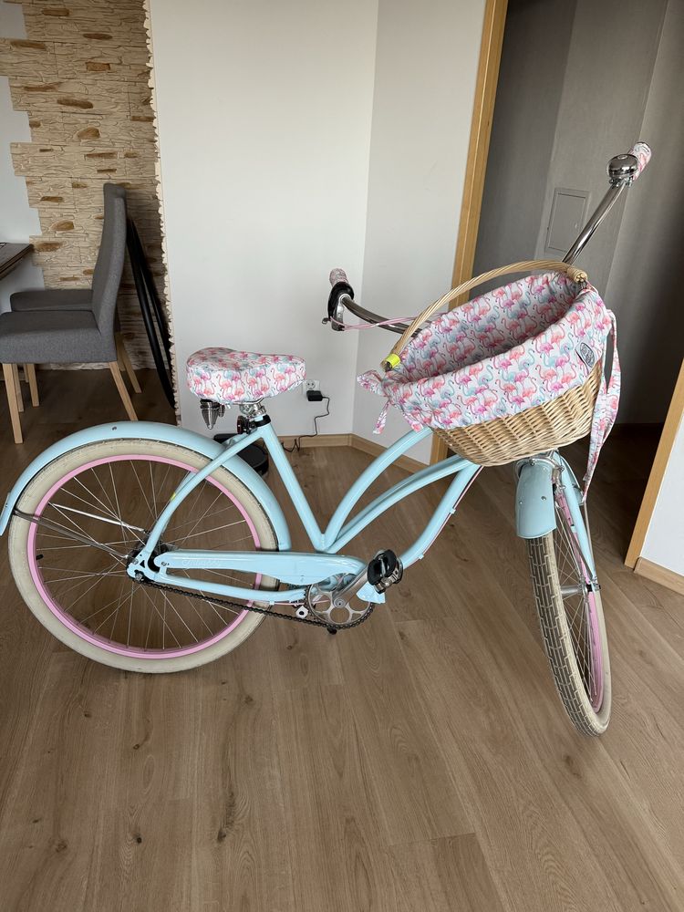 Rower miejski Cruiser Embassy Deluxe 7 biegów Flamingi