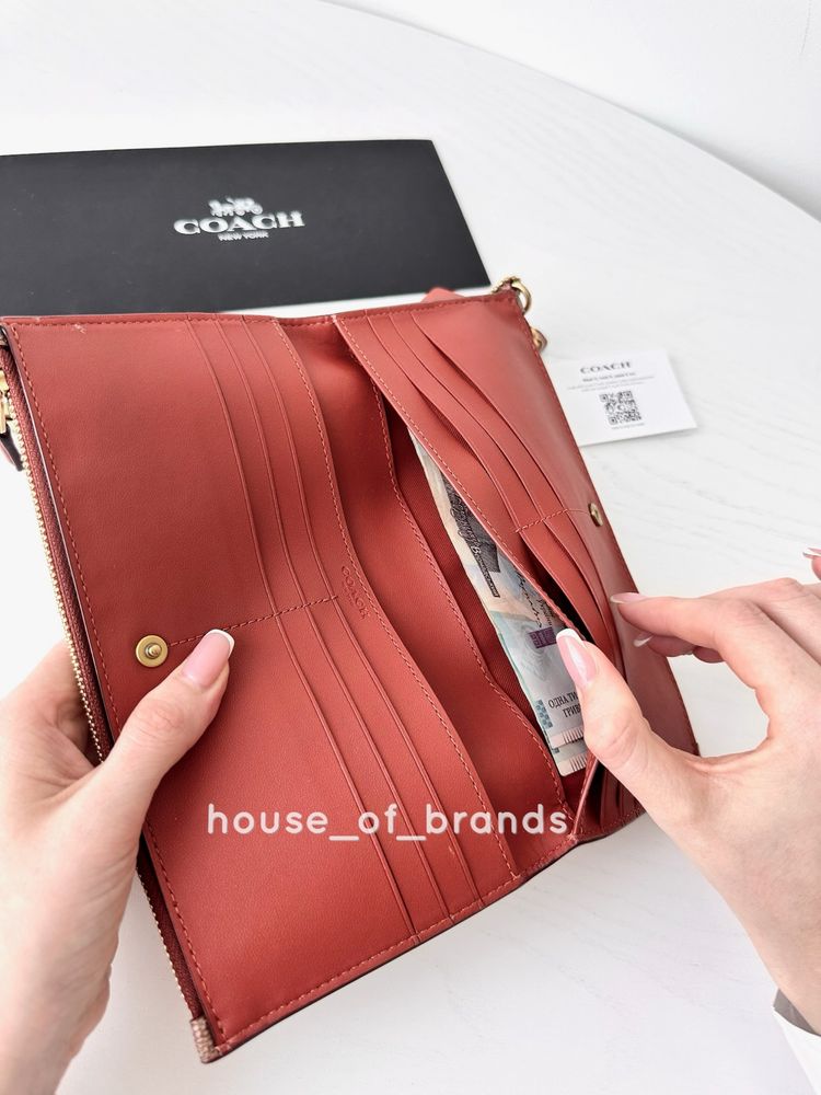 COACH Double Zip Wallet Жіночий гаманець wristlet женский кошелек коуч