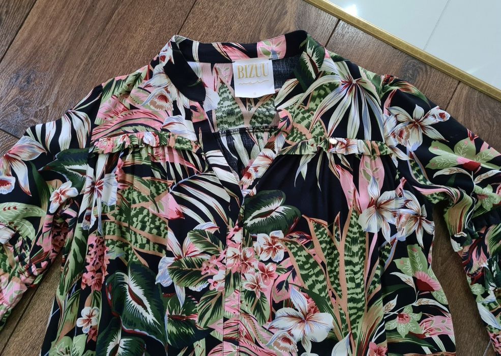 Bizuu długa sukienka maxi luźny krój S