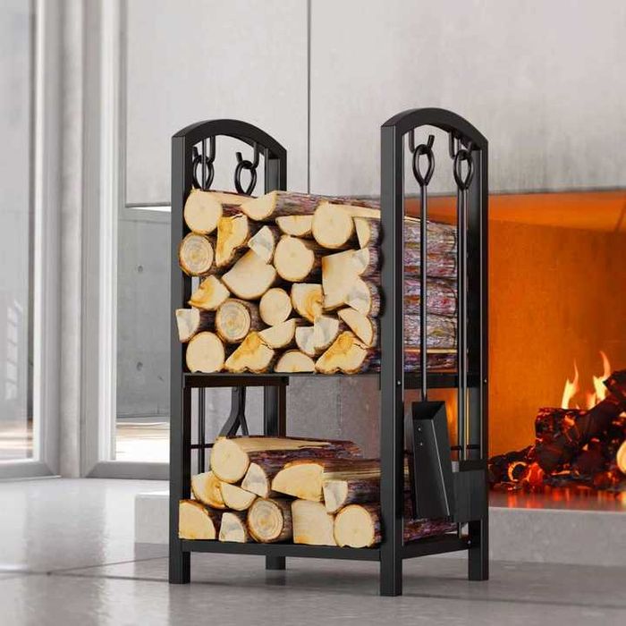 OKAZJA Stojak Kosz na drewno GRATIS zestaw narzędzi Porządny