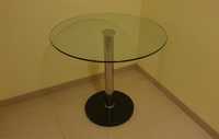 Stolik okrągły , stół szklany 80 cm .
