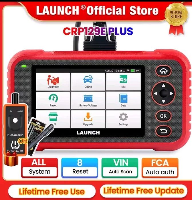 Мультимарочный  OBD2 сканер LAUNCH X431 CRP 129E PLUS