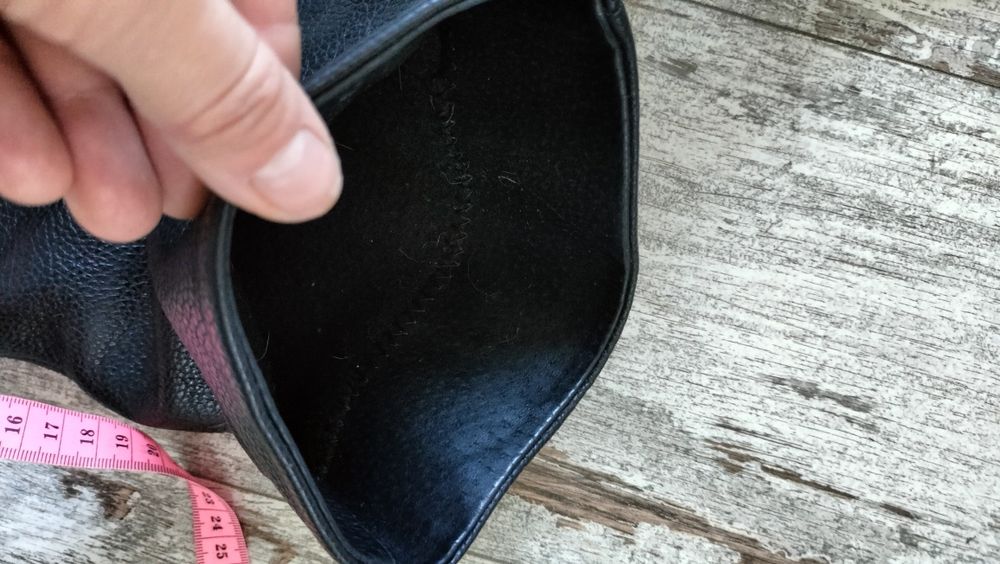 Шкіряні чоботи зимові 37р , сапоги високі