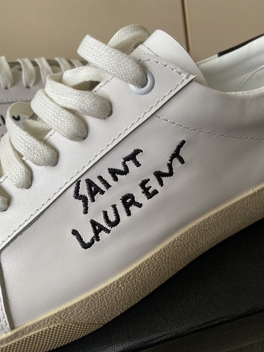 38 - 45 В НАЯВНОСТ УНІСЕКС ! SAINT LAURENT  Sneakers Embroidered Logo